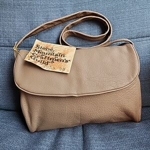Vintage Stone Mountain Craftsmens Guild Crossbody Brown Leather Shoulder Bag